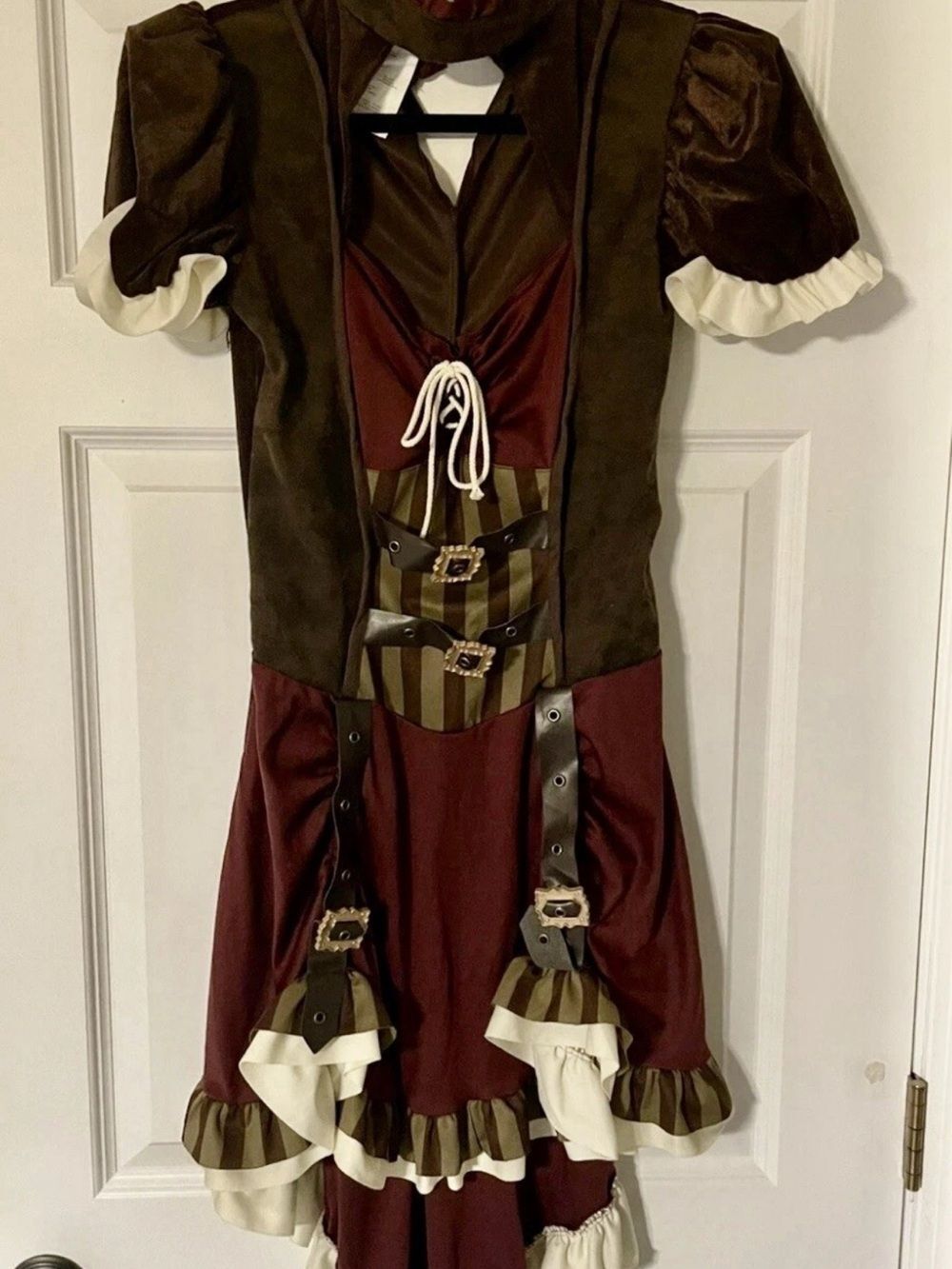 Steampunk Girl Halloween Costume w/ Hat - Adult M - Picture 3 of 6